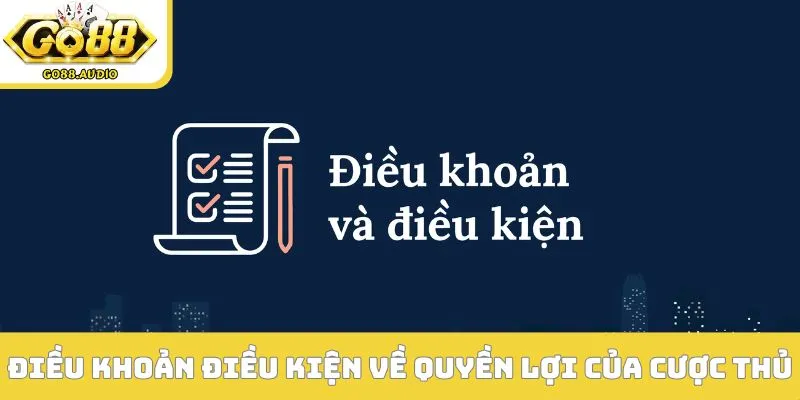 Điều khoản điều kiện về quyền lợi của cược thủ